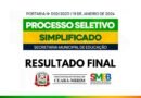 RESULTADO FINAL DO PROCESSO SELETIVO SIMPLIFICADO 002/2023