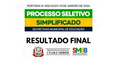 RESULTADO FINAL DO PROCESSO SELETIVO SIMPLIFICADO 002/2023